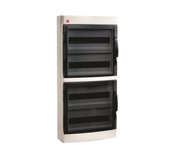 Настенный щиток DKC ЩРн-П-72 прозрачная дверь IP65 серый 85672