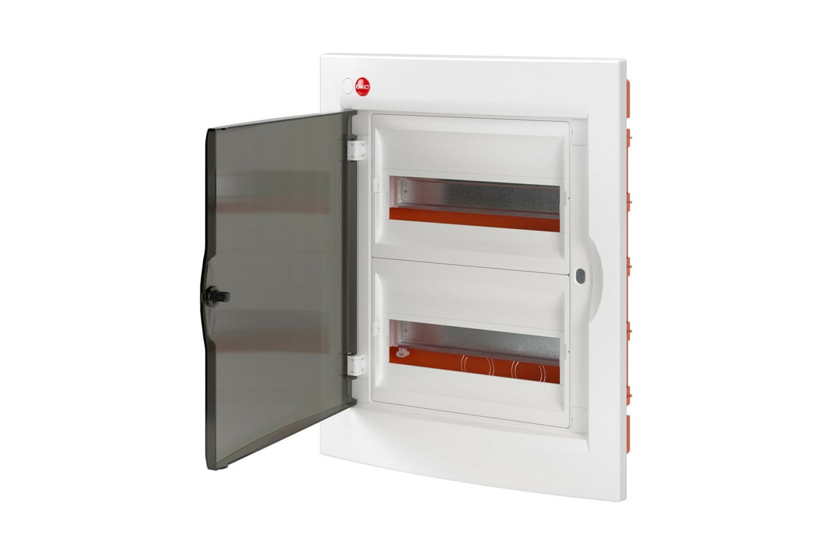 Встраиваемый щиток DKC ЩРв-П-24 прозрачная дверь IP40 белый 81524 ...