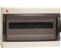 Настенный щиток с дверцей DKC ЩРн-П-18 прозрачная дверь IP65 серый, с клеммным блоком 85918