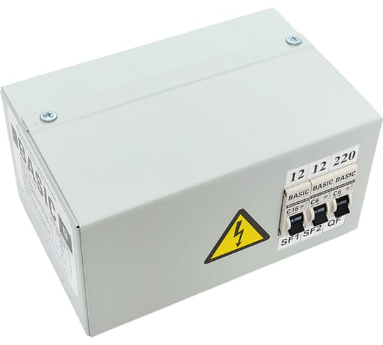 Ящик с понижающим трансформатором EKF ЯТП 0,25кВА, 220 12В, 3 автомата Basic yatp0,25-22012v-3a yatp0,25-220/12v-3a