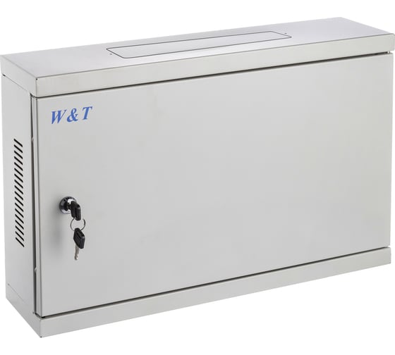 Настенныйй шкаф W&T 19 дюймов, серый WT-2328-2U 1