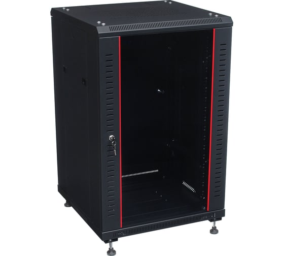 Телекоммуникационный серверный шкаф W&T 19 дюймов 18U, 600x1000мм, черный C1860100BWTWOF 1