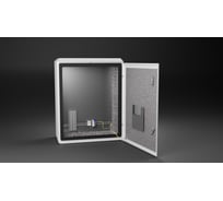 Термошкаф с монтажной панелью "Метком Групп" (ШхВхГ) 600x760x350 мм, ТШ-2, с обогревом и без вентиляции, с креплением на цоколь ТШ-2-60.76.35-MK-1-2