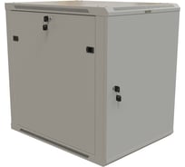 Настенный шкаф Hyperline TWB-1868-SR-RAL7035 19-дюймовый (19"), 18U, 908x600x800, металлическая передняя дверь с замком, две боковые панели, Цвет серый (RAL 7035) (разобранный) 493232