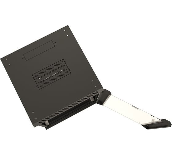 Настенный шкаф Hyperline TWB-2766-GP-RAL9004 19-дюймовый (19"), 27U, 1304x600x600, стеклянная дверь с перфорацией по бокам, ручка с замком, Цвет черный (RAL 9004) (разобранный) 397151