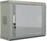 Настенный шкаф Hyperline TWS-0925-GP-RAL7035 19-дюймовый (19"), 9U, 480x600x250, со стеклянной дверью, несъемные боковые панели, Цвет серый (RAL 7035) (собранный) 452031 1