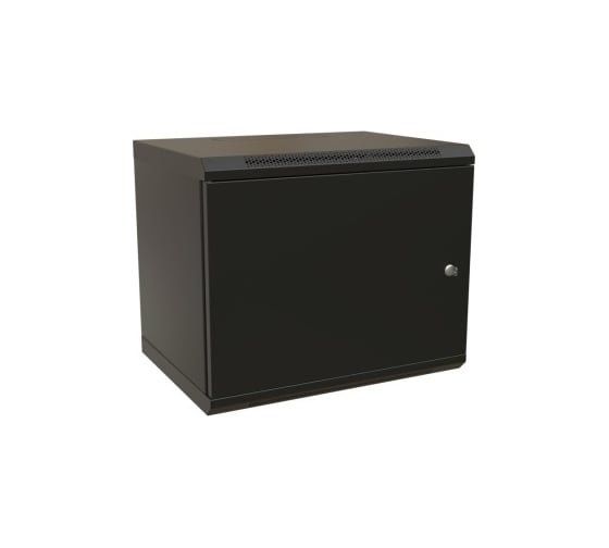 Настенный шкаф WRLine WR-TW-1545-SR-RAL9004 19-дюймовый (19"), 15U, 775x600x450, цельнометаллическая дверь с замком, Цвет черный (RAL 9004) (разобранный) 520250 1