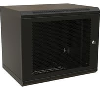 Настенный шкаф WRLine WR-TW-1566-SD-RAL9004 19-дюймовый (19"), 15U, 775x600x600, перфорированная металлическая дверь с замком, Цвет черный (RAL 9004) (разобранный) 521257