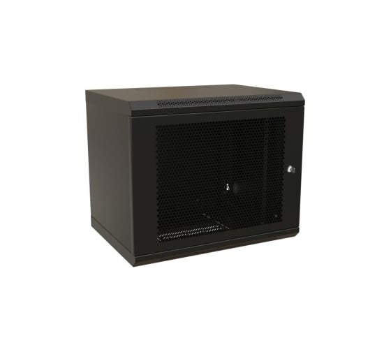 Настенный шкаф WRLine WR-TW-1566-SD-RAL9004 19-дюймовый (19"), 15U, 775x600x600, перфорированная металлическая дверь с замком, Цвет черный (RAL 9004) (разобранный) 521257 1