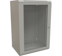Настенный шкаф WRLine WR-TW-1866-SD-RAL7035 19-дюймовый (19"), 18U, 908x600x600, перфорированная металлическая дверь с замком, Цвет серый (RAL 7035) (разобранный) 521271