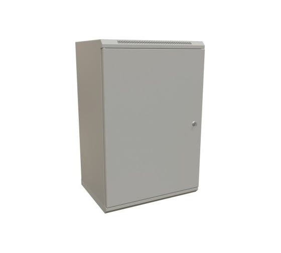 Настенный шкаф WRLine WR-TW-1845-SR-RAL7035 19-дюймовый (19"), 18U, 908x600x450, цельнометаллическая дверь с замком, Цвет серый (RAL 7035) (разобранный) 521009 1