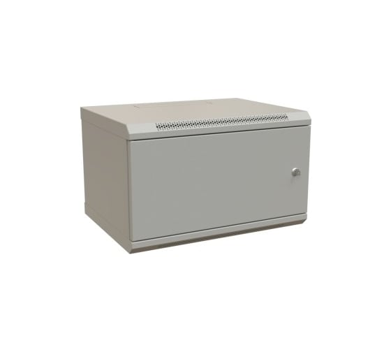 Настенный шкаф WRLine WR-TW-0945-SR-RAL7035 19-дюймовый (19"), 9U, 500x600x450, цельнометаллическая дверь с замком, Цвет серый (RAL 7035) (разобранный) 520997 1