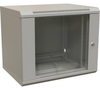 Настенный шкаф WRLine WR-TW-1266-GP-RAL7035 19-дюймовый (19"), 12U, 650x600x600, стеклянная дверь, Цвет серый (RAL 7035) (разобранный) 521002