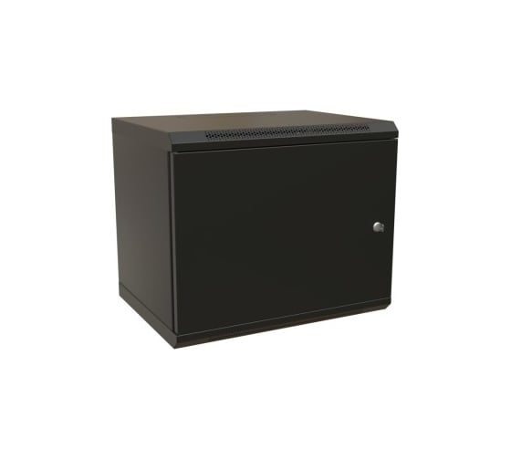 Настенный шкаф WRLine WR-TW-1566-SR-RAL9004 19-дюймовый (19"), 15U, 775x600x600, цельнометаллическая дверь с замком, Цвет черный (RAL 9004) (разобранный) 520252 1