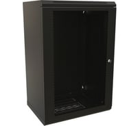 Настенный шкаф WRLine WR-TW-2245-SD-RAL9004 19-дюймовый (19"), 22U, 1086x600x450, перфорированная металлическая дверь с замком, Цвет черный (RAL 9004) (разобранный) 521260