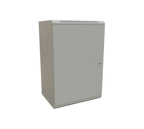 Настенный шкаф WRLine WR-TW-2245-SR-RAL7035 19-дюймовый (19"), 22U, 1086x600x450, цельнометаллическая дверь с замком, Цвет серый (RAL 7035) (разобранный) 521013