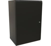 Настенный шкаф WRLine WR-TW-1845-SR-RAL9004 19-дюймовый (19"), 18U, 908x600x450, цельнометаллическая дверь с замком, Цвет черный (RAL 9004) (разобранный) 520254