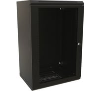 Настенный шкаф WRLine WR-TW-1845-SD-RAL9004 19-дюймовый (19"), 18U, 908x600x450, перфорированная металлическая дверь с замком, Цвет черный (RAL 9004) (разобранный) 521258