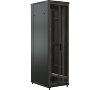 19-дюймовый напольный шкаф WRLine WR-TT-2768-DD-RAL9004 27U, 1388x600x800 мм (ВхШхГ), передняя и задняя распашные перфорированные двери (75%), цвет черный (RAL 9004) (разобранный) 520180