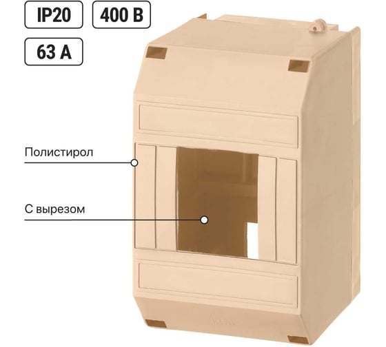 Бокс TDM ELECTRIC КМПн 1/4 для наружной установки IP20 ЭКО сосна инд. штрихкод SQ0907-0502