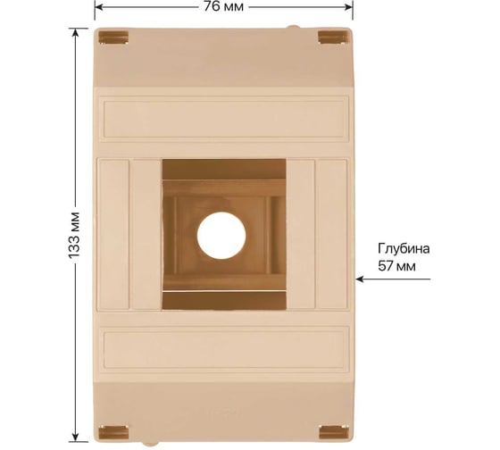 Бокс TDM ELECTRIC КМПн 1/4 для наружной установки IP20 ЭКО сосна инд. штрихкод SQ0907-0502