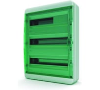 Щит Tekfor навесной 54 мод. IP65, прозрачная зеленая дверца BNZ 65-54-1 01-03-062