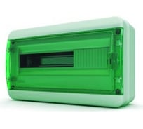 Щит Tekfor навесной 18 мод. IP65, прозрачная зеленая дверца BNZ 65-18-1 01-03-002