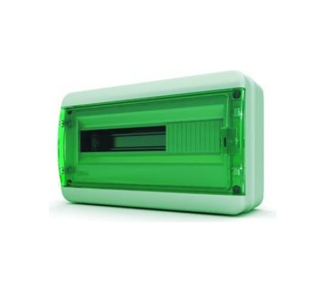 Щит Tekfor навесной 18 мод. IP65, прозрачная зеленая дверца BNZ 65-18-1 01-03-002