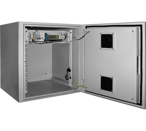 Уличный шкаф ITK 19дюйм 15U 650х600мм IP55 метал. дверь, серый LO35-15U66-M55