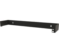 Настенный кронштейн Hyperline BW19-1U-110F-RAL9005 для 19" оборудования, высота 1U, глубина 110 мм, фиксированный, цвет черный (RAL 9005) 459595