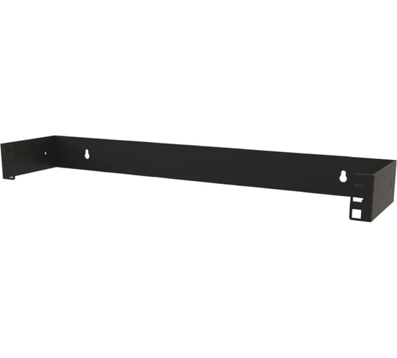 Настенный кронштейн Hyperline BW19-1U-110F-RAL9005 для 19" оборудования, высота 1U, глубина 110 мм, фиксированный, цвет черный (RAL 9005) 459595