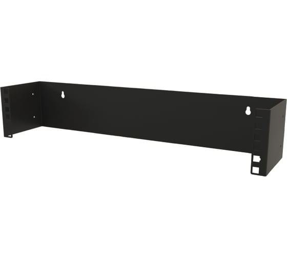Настенный кронштейн Hyperline BW19-2U-110F-RAL9005 для 19" оборудования, высота 2U, глубина 110 мм, фиксированный, цвет черный (RAL 9005) 459596 1