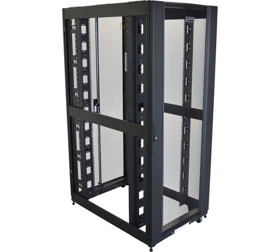 Шкаф LANMASTER DCS 48U 800x1070мм с перфорированными дверьми без боковых панелей LAN-DC-CBP-48Ux8x10 1