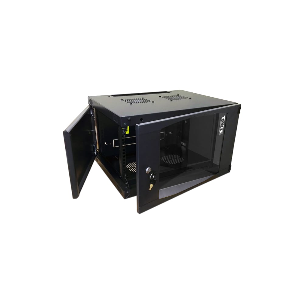 Настенный шкаф TWT Next, 12U 550x450, стеклянная дверь, черный CBWNG ...