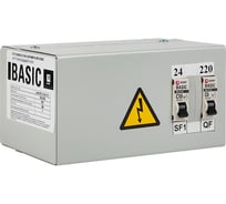 Ящик EKF Basic с понижающим трансформатором, ЯТП 0,25кВА, 220/24В, SQ yatp0,25-220/24v-2a