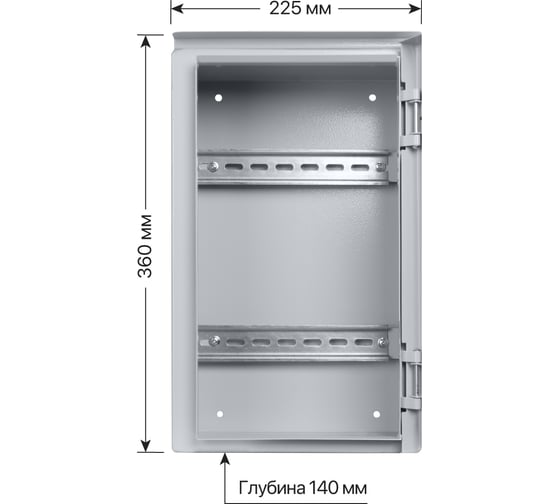 Корпус металлический TDM ЩУ-МП (360x225x140) с окном IP54 Народный эконом SQ0905-3102