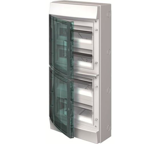 Настенный бокс ABB Mistral65 48М прозрачная дверь GWT 750 без клемм серый 1SL1217A00 1