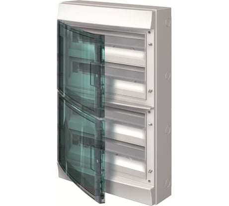 Настенный бокс ABB 72М прозрачная дверь Mistral65 с клемм серый 1SLM006501A1209