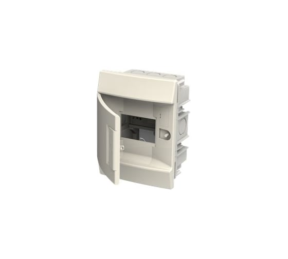 Бокс в нишу ABB Mistral41 4М непрозрачная дверь без клемм белый 1SLM004100A1100