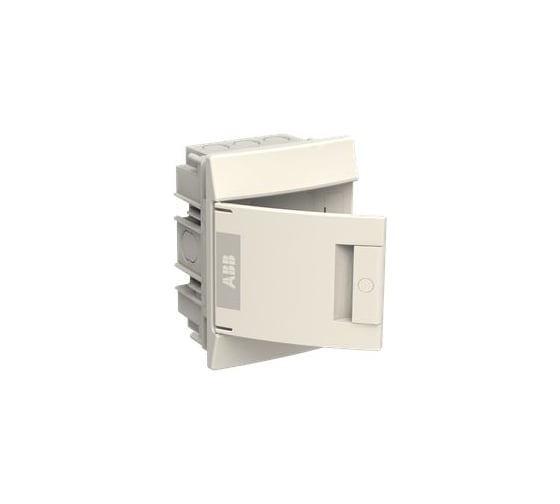 Бокс в нишу ABB Mistral41 4М непрозрачная дверь без клемм белый 1SLM004100A1100