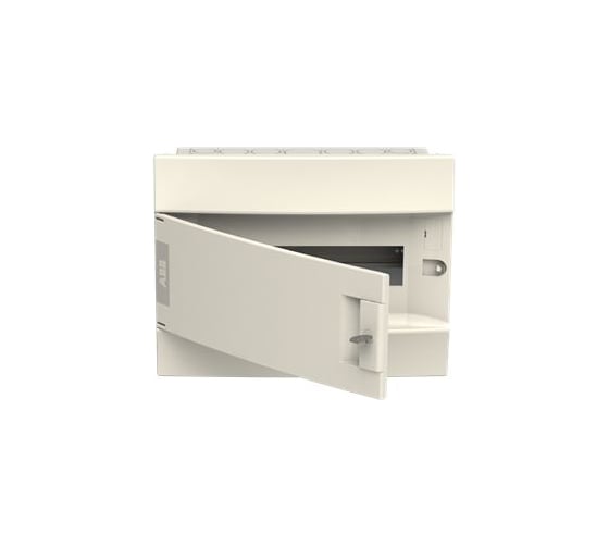 Бокс в нишу ABB Mistral41 12М непрозрачная дверь без клемм белый 1SLM004100A1103