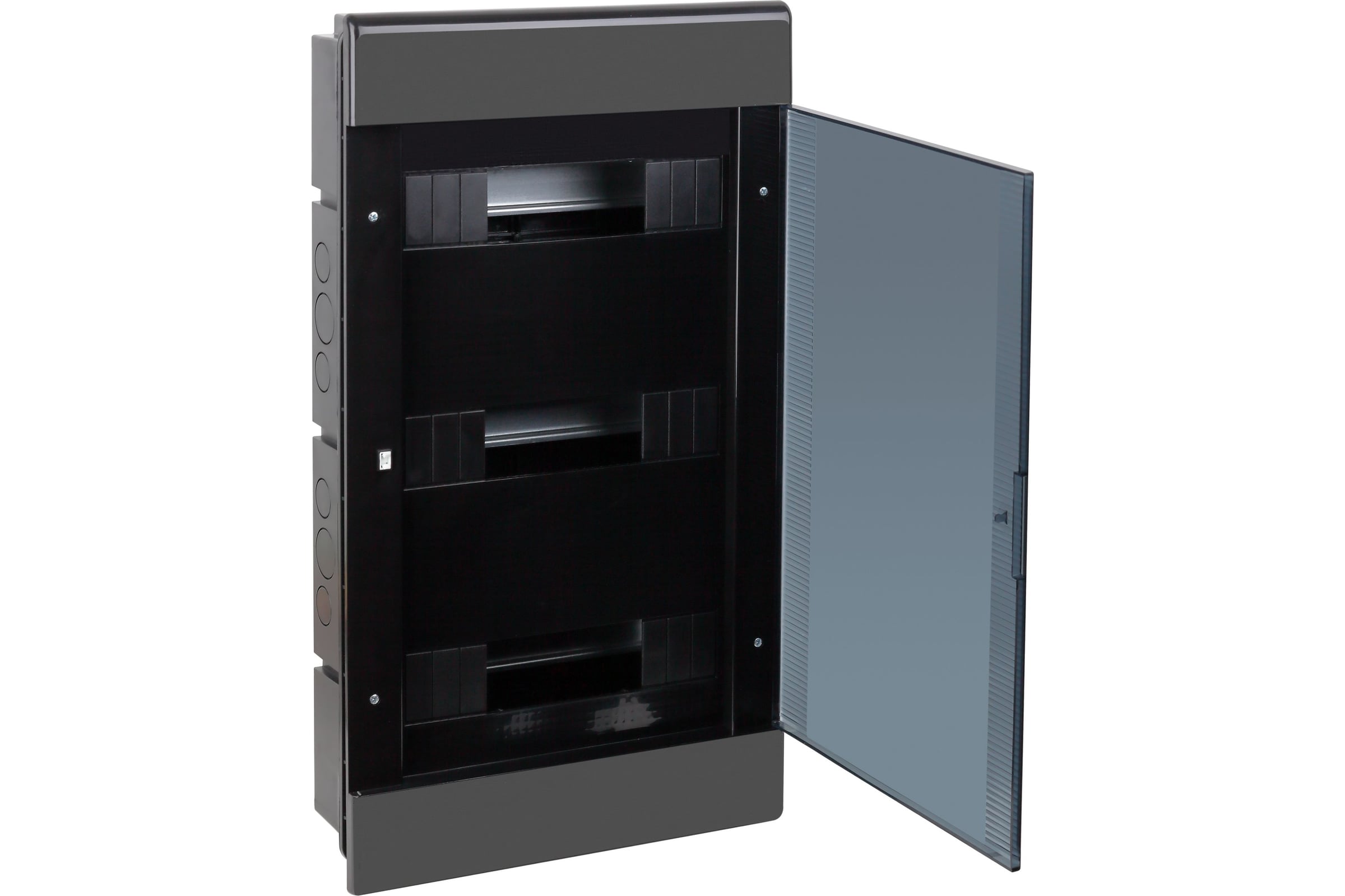 ЩитокскрытойпроводкиРувинилТусона36модулейсдверцей547x299x103ммчерный68136Ч