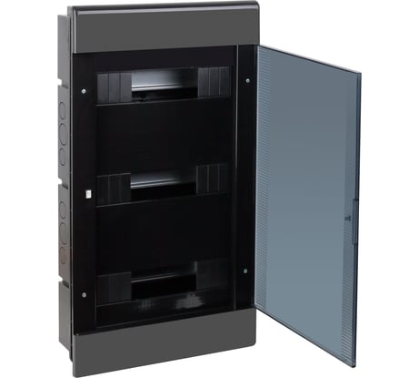 Щиток скрытой проводки Рувинил Тусо на 36 модулей с дверцей 547x299x103 мм черный 68136Ч