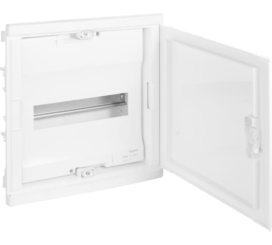 Щит Legrand встраиваемый Nedbox со скругленной дверью белой RAL 9010 1 рейка 12+2 модуля 001411