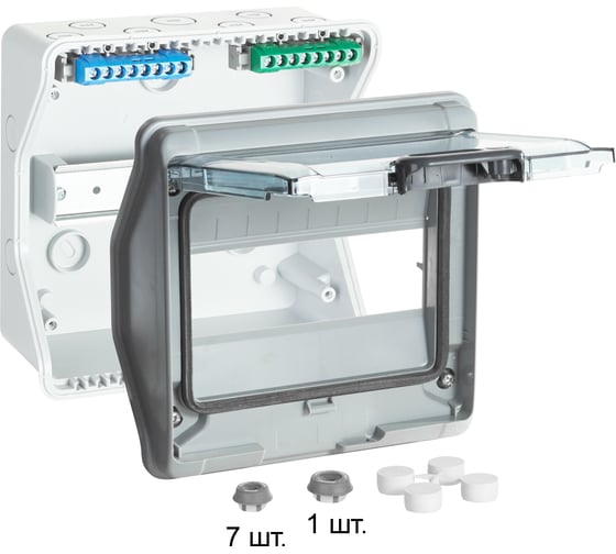 Щиток Legrand Plexo³ IP 65 IK 09 1 ряд 40 А 8 модулей 601978