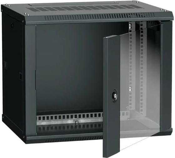 Шкаф ITK LINEA W 9U 600х450 мм дверь стекло RAL 9005 LWR5-09U64-GF