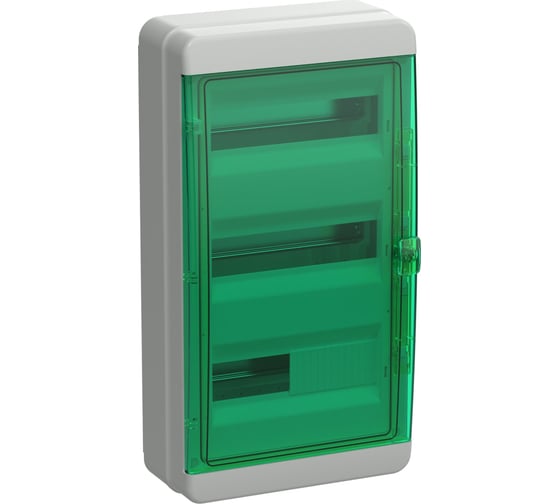 Корпус пластиковый IEK TEKFOR КМПн-36 IP65 зеленая прозрачная дверь TF5-KP72-N-36-65-K03-K06
