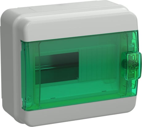 Корпус пластиковый IEK TEKFOR КМПн-8 IP65 зеленая прозрачная дверь TF5-KP72-N-08-65-K03-K06