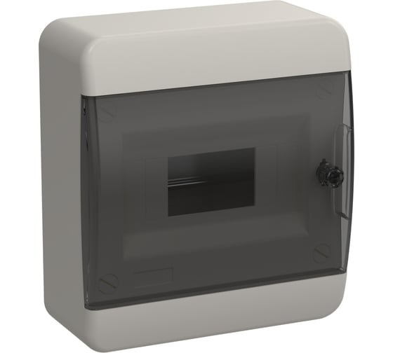 Корпус пластиковый IEK TEKFOR ЩРН-П-8 IP41 черная прозрачная дверь TF5-KP12-N-08-41-K01-K03