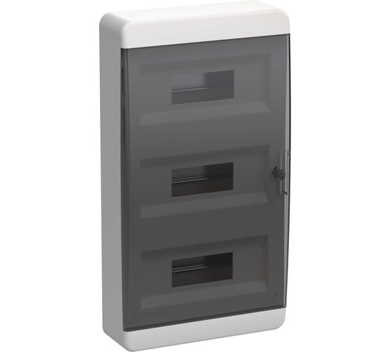 Корпус пластиковый IEK TEKFOR ЩРН-П-36 IP41 черная прозрачная дверь TF5-KP12-N-36-41-K01-K03